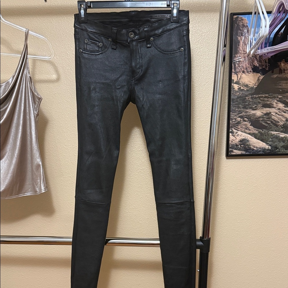 Rag and Bone Black genuine leather  Jeans
